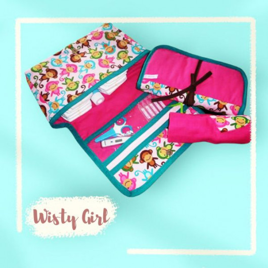 Sac à langer + matelas de change + lange doudou - WISTY GIRL -