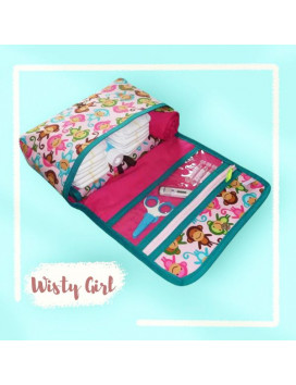 Sac à langer + matelas de change + lange doudou - WISTY GIRL -