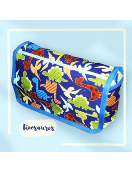 Sac à langer + matelas de change + lange doudou - DINOSAURES