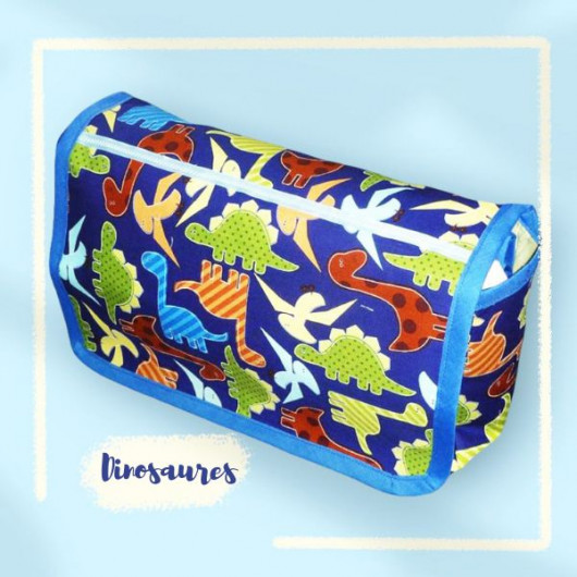 Sac à langer + matelas de change + lange doudou - DINOSAURES