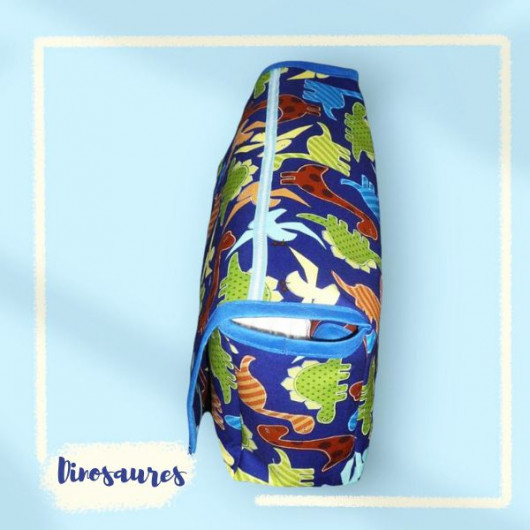 Sac à langer + matelas de change + lange doudou - DINOSAURES