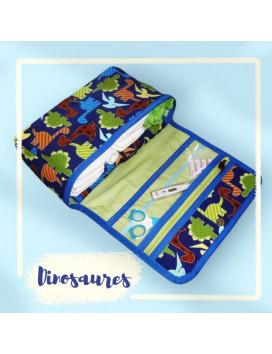 Sac à langer + matelas de change + lange doudou - DINOSAURES