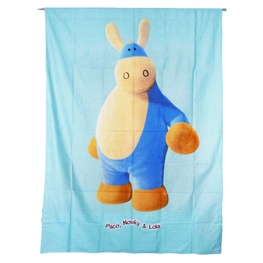 Blauer Vorhang der Esel Paco (NOUKIE'S)
