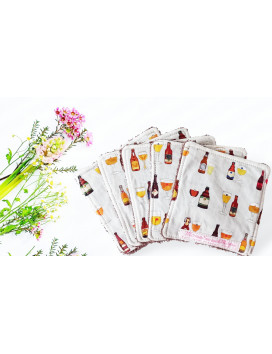 Grandi alviette lavabili BIRRE BELGA (set di 5)