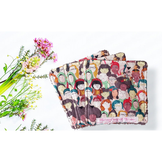 Grandi alviette lavabili WOMEN OF THE WORLD (set di 3)