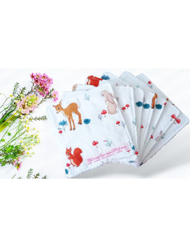 Grandes lingettes lavables Bio FOREST (lot de 7)