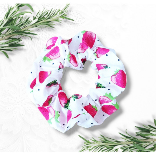 CHOUCHOU SCRUNCHIE FRAISES