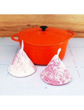 2 grandes maniques de cuisine - TOILE DE JOUY