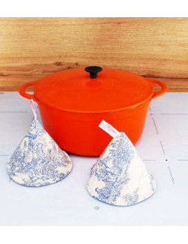 2 kitchen potholders - TOILE DE JOUY