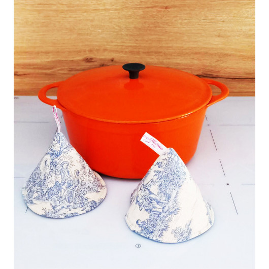 2 kitchen potholders - TOILE DE JOUY