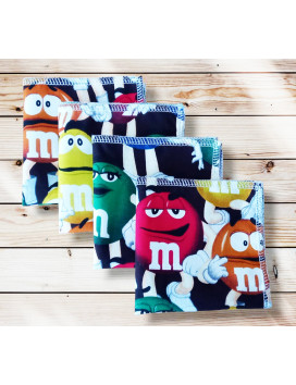 Washable and reusable cotton handkerchiefs - M&M'S