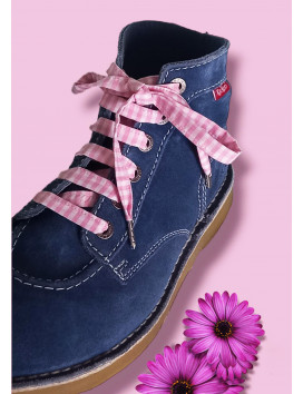 Pair of laces PINK GINGHAM
