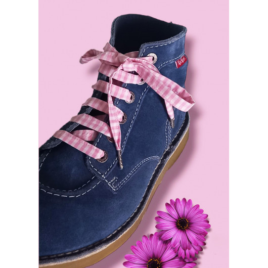 Pair of laces PINK GINGHAM