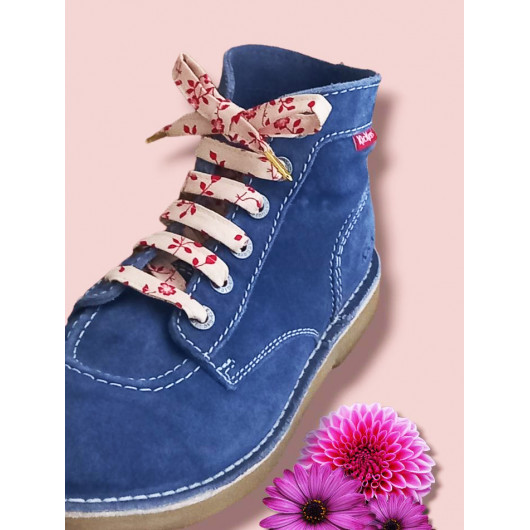 Par de cordones de tela - PISA ROJO