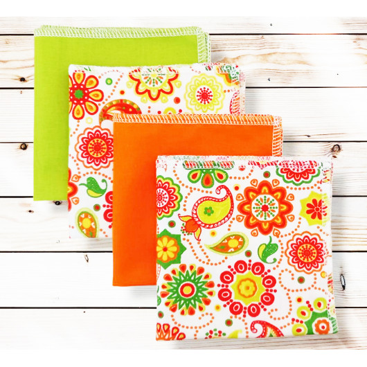Washable and reusable cotton handkerchiefs - MANDALA