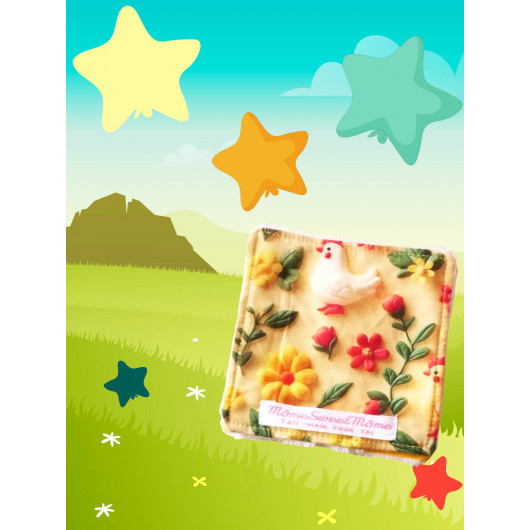 Grandes lingettes lavables LA FERME - 3D (lot de 4)