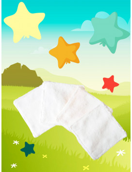 Grandes lingettes lavables LA FERME - 3D (lot de 4)