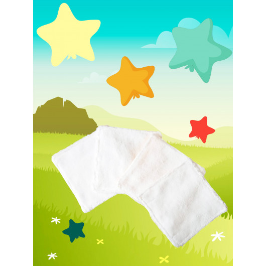 Grandes lingettes lavables LA FERME - 3D (lot de 4)