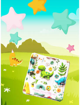 Grandes lingettes lavables DINOSAURES - 3D (lot de 8)
