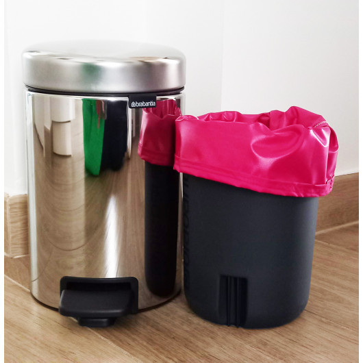 Sac poubelle lavable et réutilisable FUCHSIA (3L)
