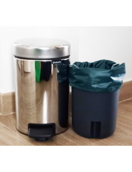 Sac poubelle lavable et réutilisable VERT FONCE (5L)