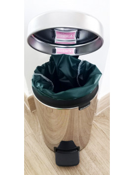 Sac poubelle lavable et réutilisable VERT FONCE (5L)