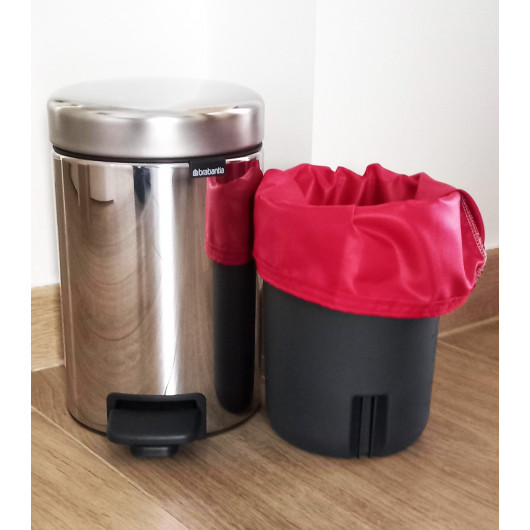 Sac poubelle lavable et réutilisable - ROUGE (5L)