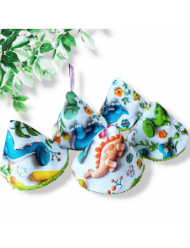 5 Tipis à pipi / Cônes STOP pipi - DINOSAURES EFFET 3D