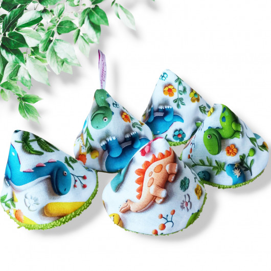 5 Tipis à pipi / Cônes STOP pipi - DINOSAURES EFFET 3D