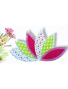 Compresas interlabiales lavables CORAZÓN (juego de 6) Talla: M