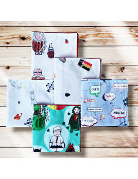 Lot de 5 serviettes de table - FOLKLORES BELGES