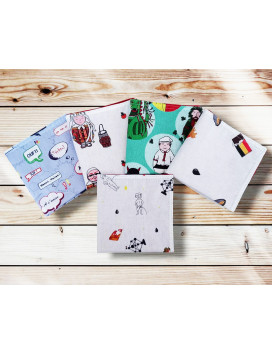 Lot de 5 serviettes de table - FOLKLORES BELGES