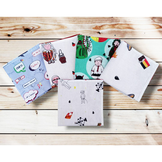 Lot de 5 serviettes de table - FOLKLORES BELGES