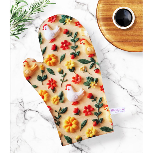 Oven glove - THE FARM 3D effect