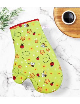Oven mitt - LADYBUGS AND BEES