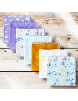 Washable and reusable cotton handkerchiefs - DAISIES