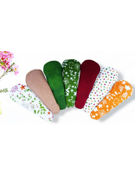 Pack 7 protège-strings lavables - FLEURS DES CHAMPS (17 cm)