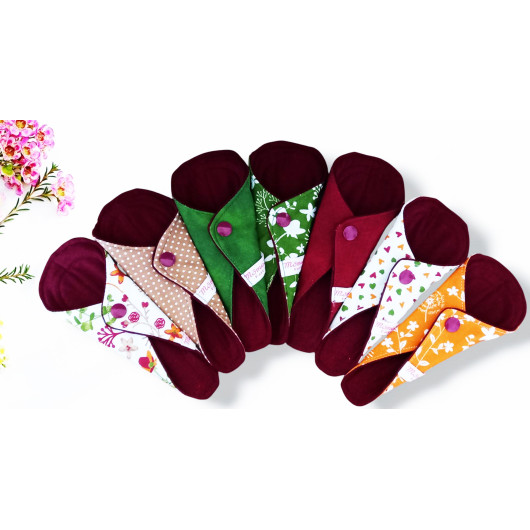 Pack 7 protège-strings lavables - FLEURS DES CHAMPS (17 cm)