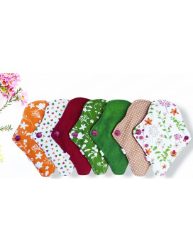 Pack 7 protège-strings lavables - FLEURS DES CHAMPS (17 cm)