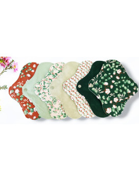 Pack 7 serviettes hygiéniques lavables EUCALYPTUS (M)