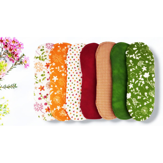 Pack 7 serviettes hygiéniques lavables - FLEURS DES CHAMPS (M)