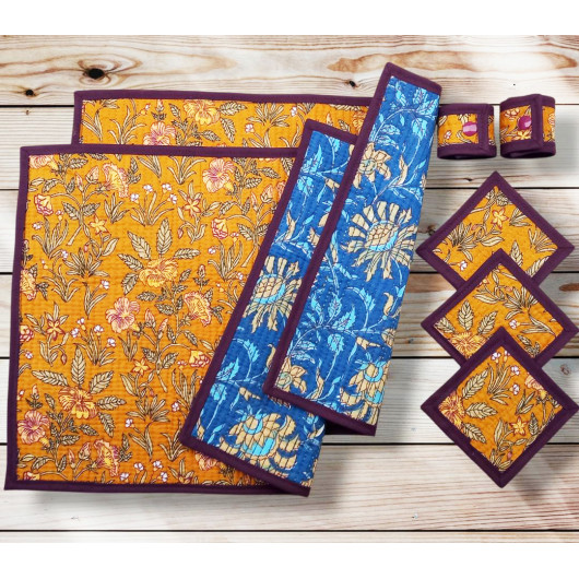 Sets de table avec sous-verres et ronds de serviette NIMAJ