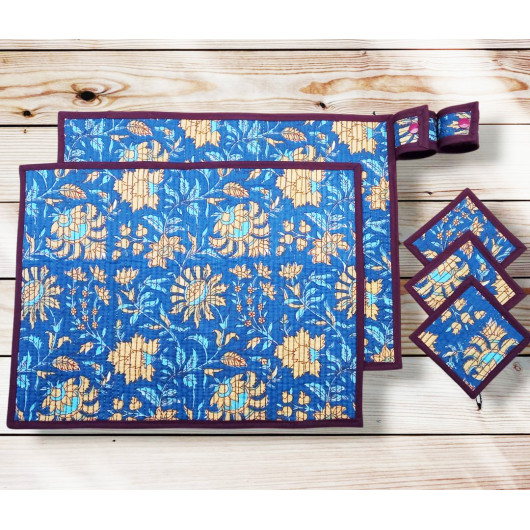 Sets de table avec sous-verres et ronds de serviette NIMAJ