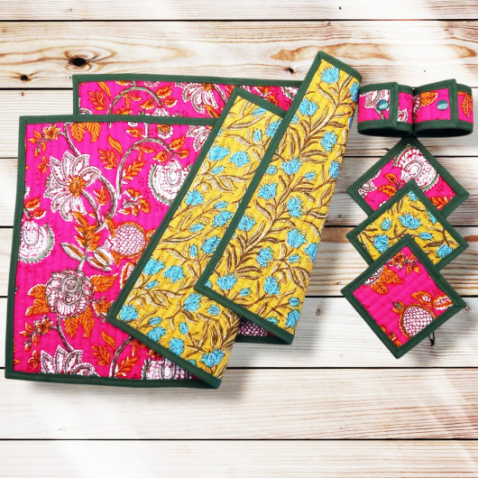 Sets de table avec sous-verres et ronds de serviette - SODAPUR