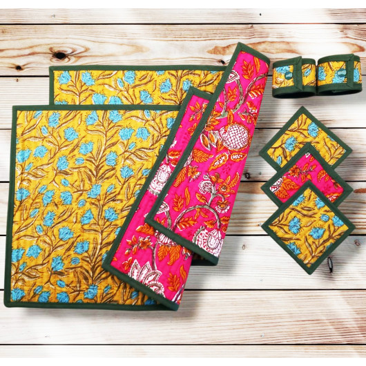 Sets de table avec sous-verres et ronds de serviette - SODAPUR