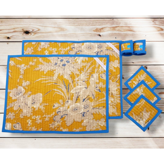 Sets de table avec sous-verres et ronds de serviette - TAWANG
