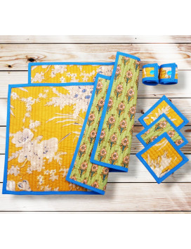 Manteles individuales con posavasos y servilleteros - TAWANG