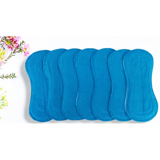 Pack 7 serviettes hygiéniques lavables sans ailettes DAISY (S)