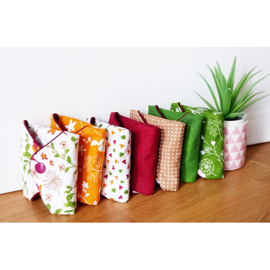 Pack 7 serviettes hygiéniques lavables - FLEURS DES CHAMPS (S)