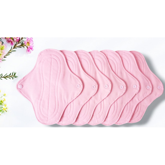 Pack 7 serviettes hygiéniques lavables - ROSES (M)